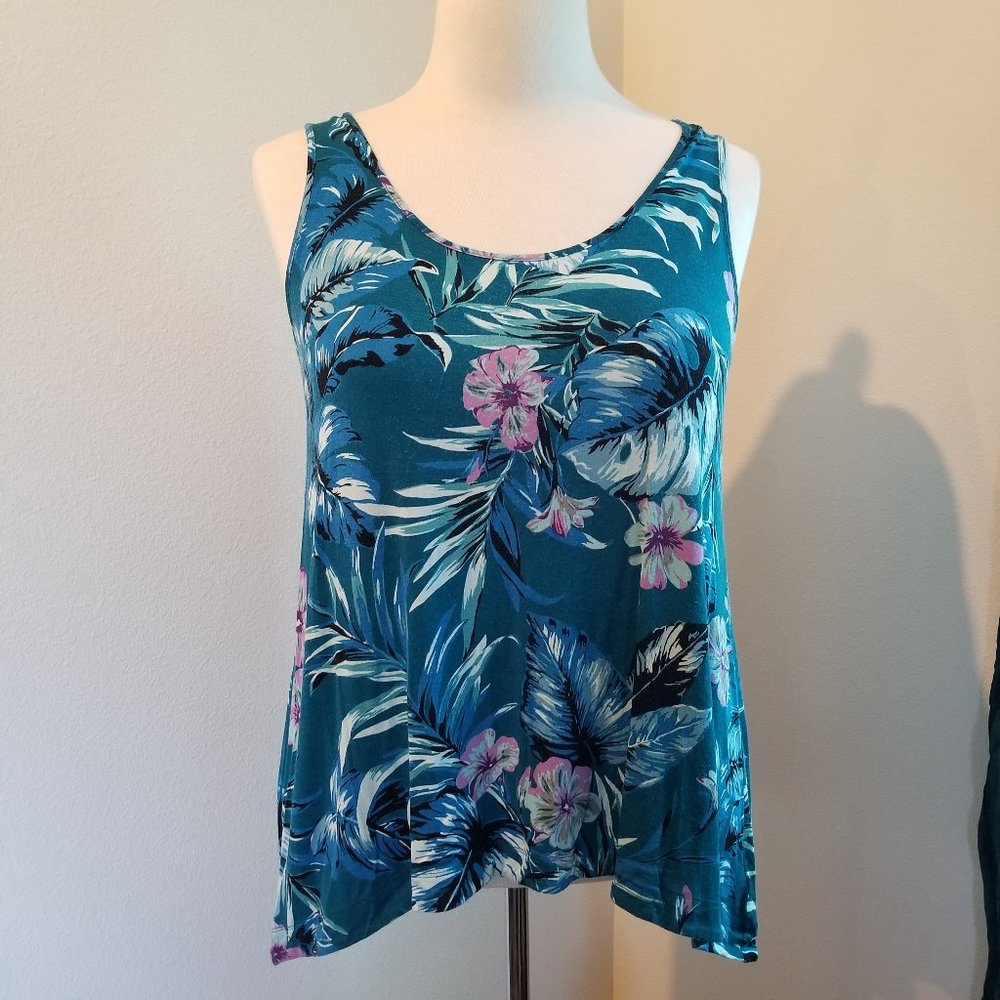 Saint Tropez West 1X Tropical Tank Top Plus